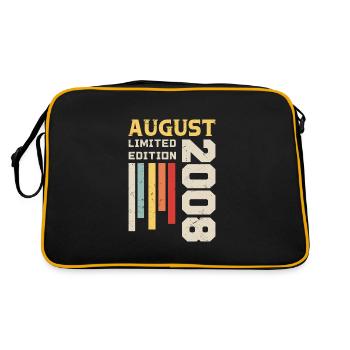August 2008 - Geburtstagsgeschenk August 2008 August - Retro Tasche - Schwarz/Gold - Hinten