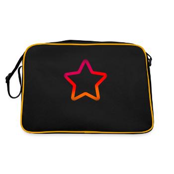 Colored star - Retro Bag - black/gold - Back
