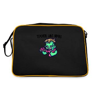 Les enseignants adorent Brains Halloween - Sac Retro - noir/or - Dos