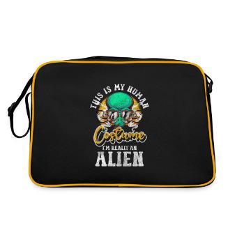 UFO Earthling Astronaut - Retro Bag - black/gold - Back