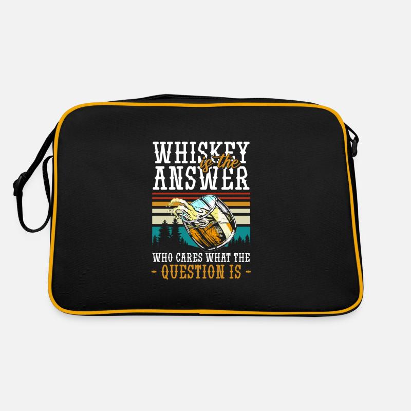 Schnaps Flasche Mann Rausch Retro Tasche