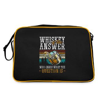 Rum Genießer Feiern Eiswürfel - Retro Tasche - Schwarz/Gold - Hinten
