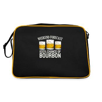 Bourbon Funny Drinking Forecast Drink - Retro Bag - black/gold - Back