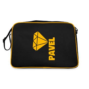 Edel Pavel - Retro Tasche - Schwarz/Gold - Hinten