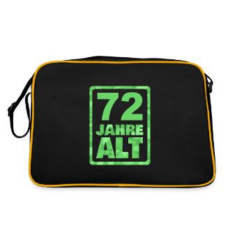 Jahr 72 - Retro Tasche - Schwarz/Gold - Hinten
