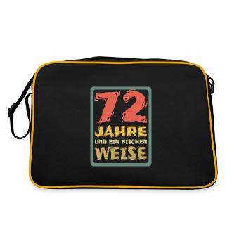 72 - Retro Tasche - Schwarz/Gold - Hinten