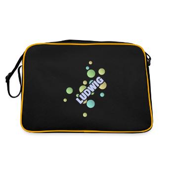 Gift for Ludwig - Retro Bag - black/gold - Back