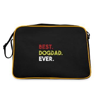 Best Dogdad ever dog dad dog lover - Retro Bag - black/gold - Back