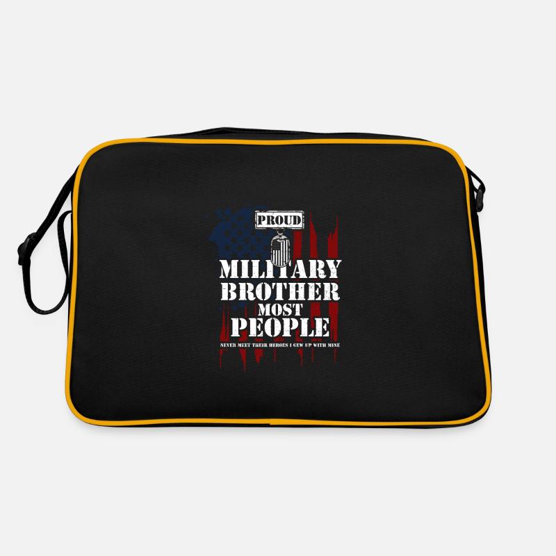 Fier frère militaire le plus peu... Sac Retro
