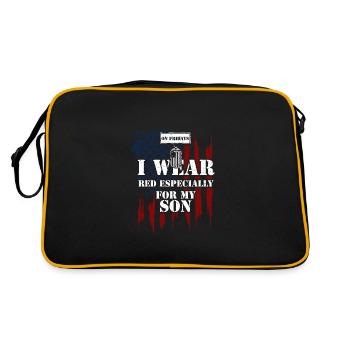On Fridays I Wear Red Especially... - Retro Bag - black/gold - Back