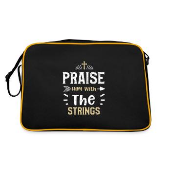 Praise Him With The Strings - Retro Bag - black/gold - Back