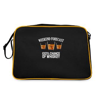 Whiskey Funny Drinking Forecast Drink - Retro Bag - black/gold - Back