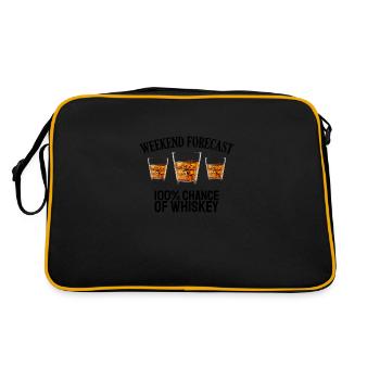 Whiskey Funny Drinking Forecast Drink - Retro Bag - black/gold - Back