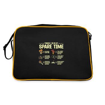 Ce que je fais pendant mon temps libre Chasse aux champignons - Sac Retro - noir/or - Dos