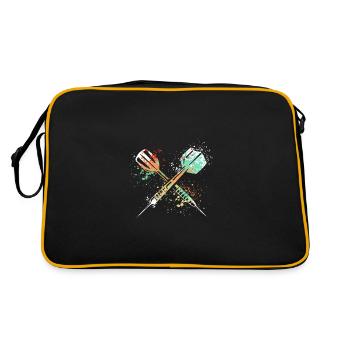 Splash Darts Design pour joueur de fléchettes - Sac Retro - noir/or - Dos