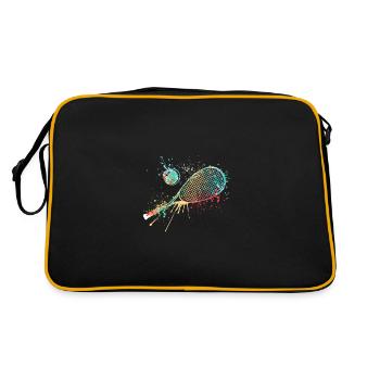 Splash art Squash sports for squash racket - Retro Bag - black/gold - Back