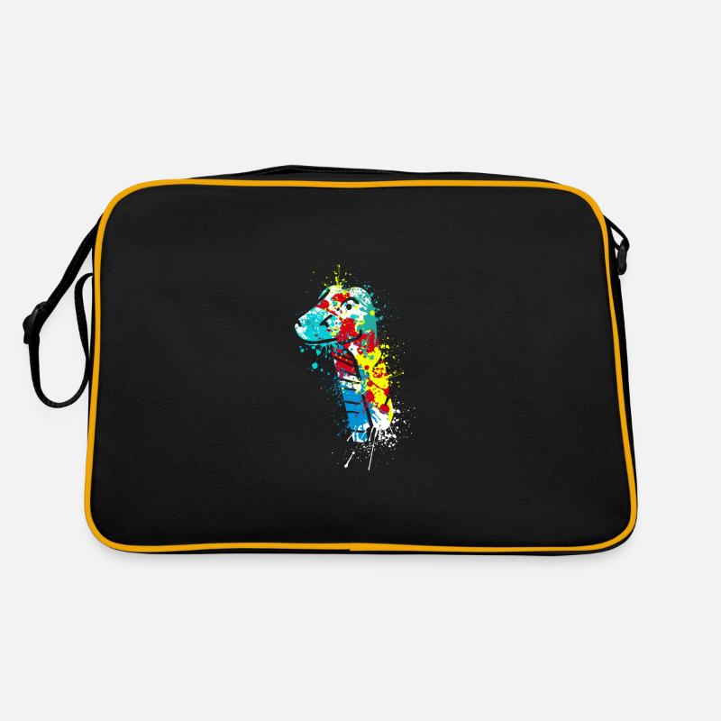 Splash art Tête de dinosaure sauropode diplodocus Sac Retro