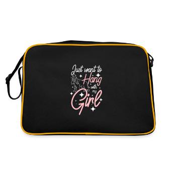 Je veux juste traîner avec ma fille cocker spaniel - Sac Retro - noir/or - Dos