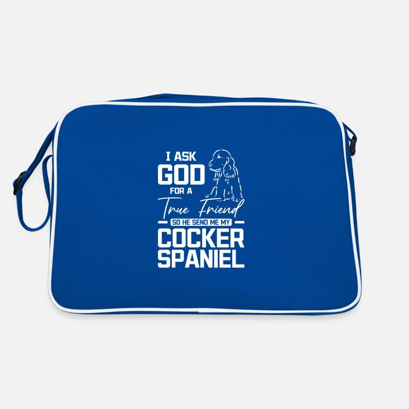 God send me a true friend my cocker spaniel Retro Bag