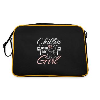 Chillin avec ma fille cocker spaniel - Sac Retro - noir/or - Dos