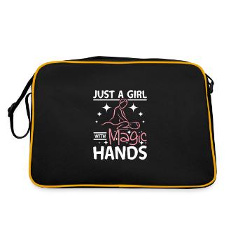 Just a girl with magic hands Massage therapist - Retro Bag - black/gold - Back