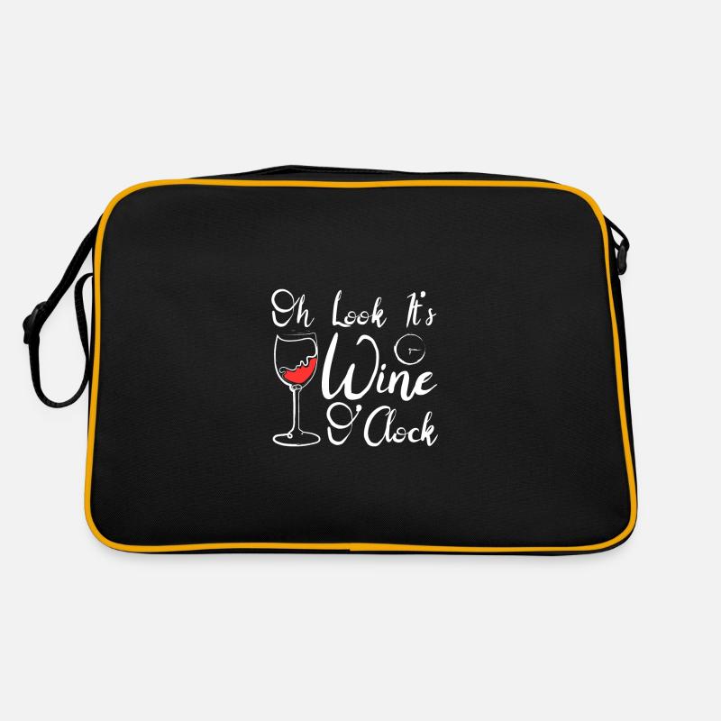 Wine lover oh look it's wine o clock Retro Bag