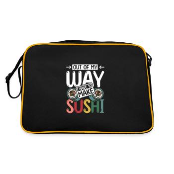 Out of my way I have to make sushi - Retro Bag - black/gold - Back