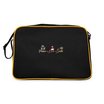 Peace love sushi - Retro Bag - black/gold - Back