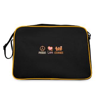 Paix amour biscuits de Noël - Sac Retro - noir/or - Dos