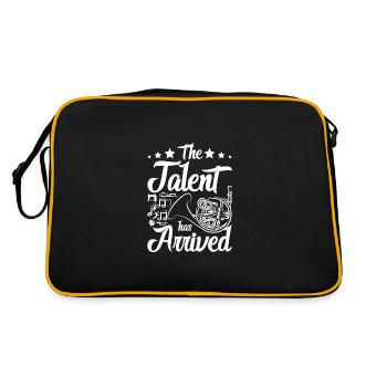 French horn player, the talent has arrived - Retro Bag - black/gold - Back