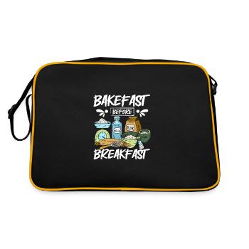 Baking bread bakefast before breakfast - Retro Bag - black/gold - Back