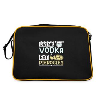 Boire de la vodka, manger des pierogies - Sac Retro - noir/or - Dos