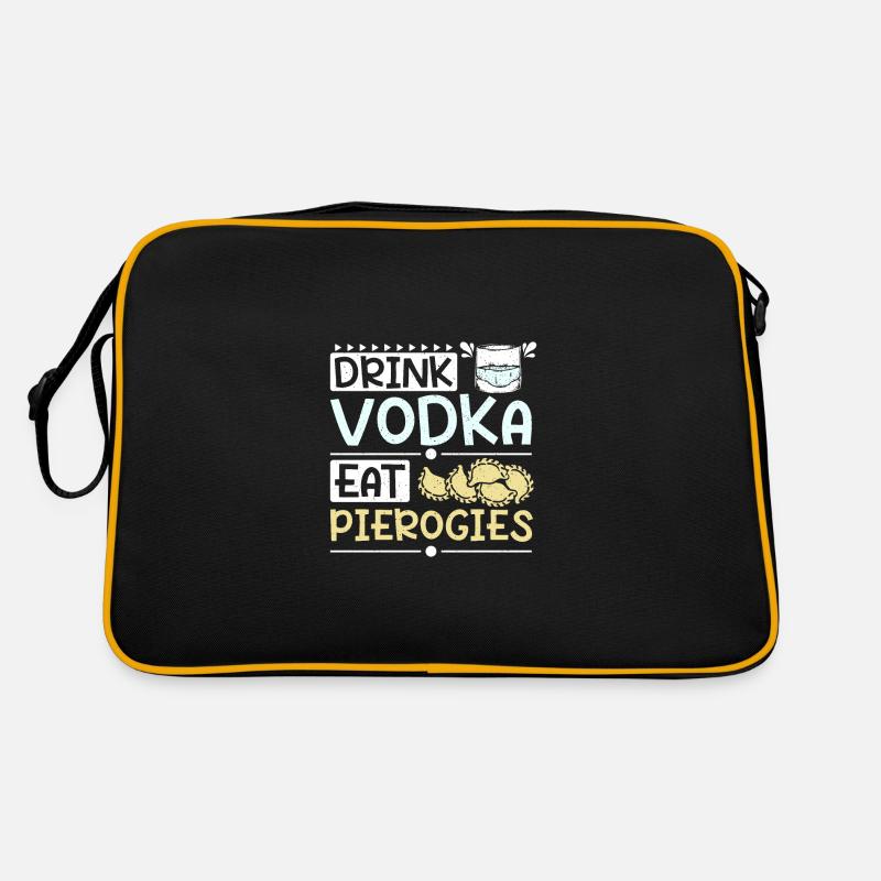 Drink vodka eat pierogies Retro Tasche