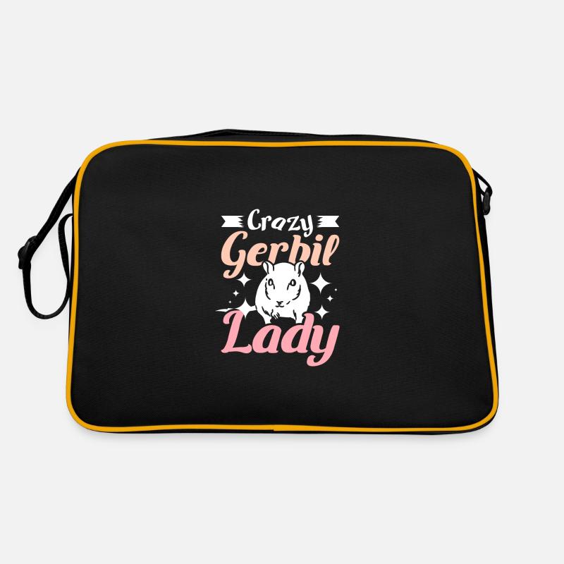 Crazy gerbil lady Retro Bag