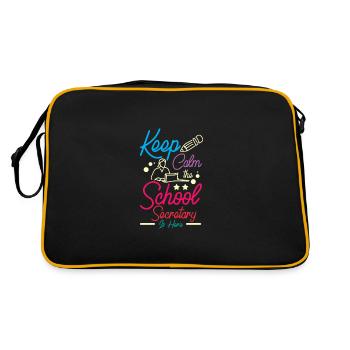 Restez calme, le secrétariat de l’école est là - Sac Retro - noir/or - Dos