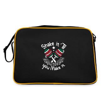 Shake it till you make it Maracas - Retro Bag - black/gold - Back