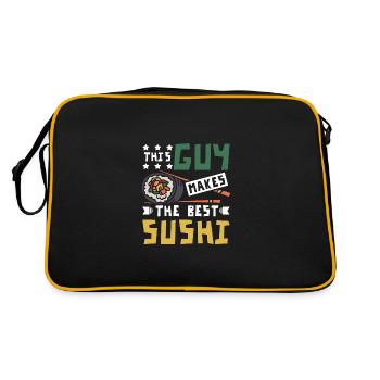 This guy makes the best sushi - Retro Bag - black/gold - Back