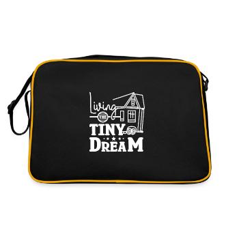 Living the Tiny House dream - Retro Bag - black/gold - Back