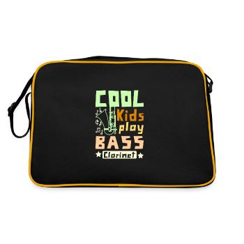 Pour les enfants, Cool Kids joue de la clarinette basse - Sac Retro - noir/or - Dos