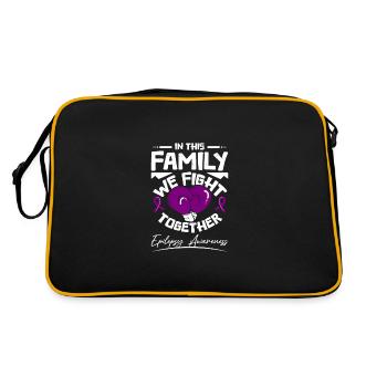 In this family we fight together - Retro Tasche - Schwarz/Gold - Hinten