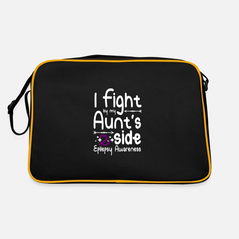 I fight by my aunt's side, epilepsy awareness Retro Tasche