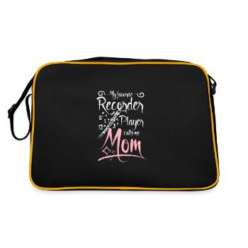 Mon flûte à bec préférée m’appelle maman - Sac Retro - noir/or - Dos