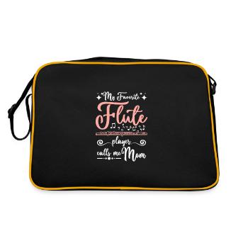 Fête des mères Mon joueur de flûte préféré m’appelle maman - Sac Retro - noir/or - Dos