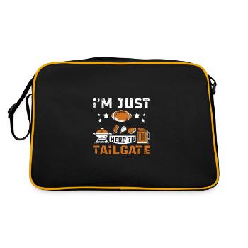 I'm just here to tailgate - Retro Bag - black/gold - Back