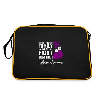 La famille, nous nous battons tous ensemble, sensibilisation à l’épilepsie - Sac Retro - noir/or - Dos