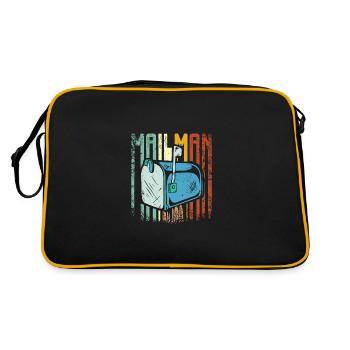 Retro Vintage Postman Mailman - Retro Bag - black/gold - Back