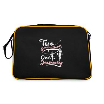 Mère-Fille deux générations en voyage - Sac Retro - noir/or - Dos