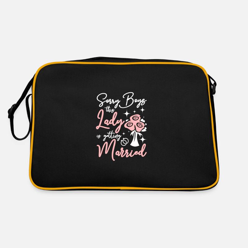 Team Bride This lady Is Getting Married - Retro Tasche - Schwarz/Gold