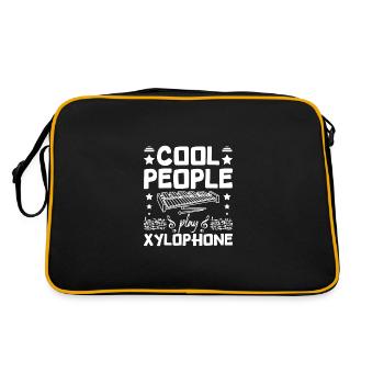 Xylophonist cool people play xylophone - Retro Bag - black/gold - Back
