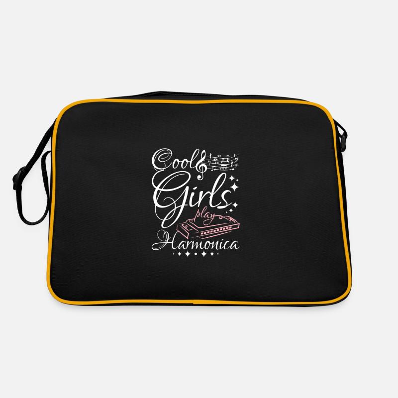 Harmoniciste Les filles cool jouent de l’harmonica Sac Retro